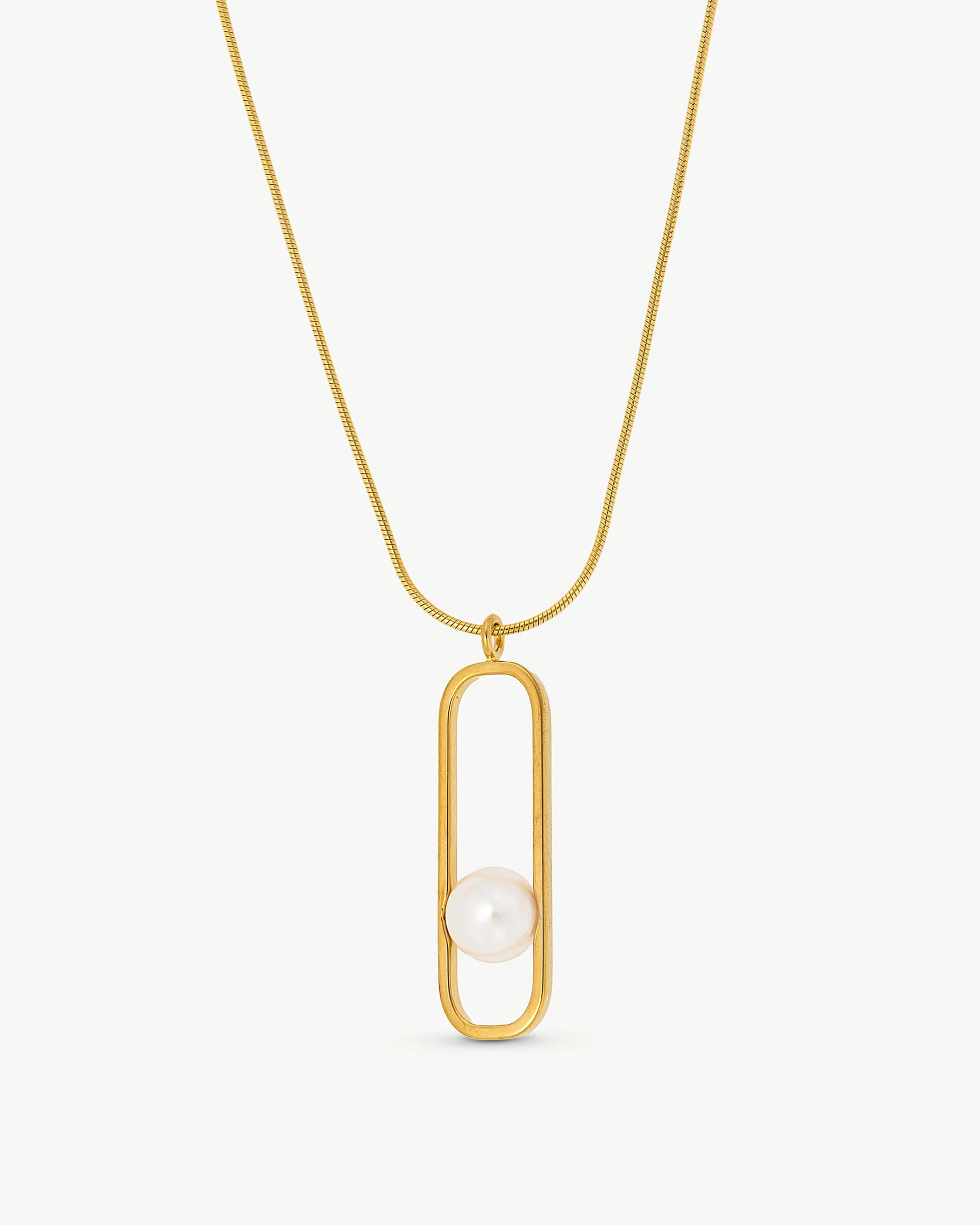 Colar Atenea Dourado Pérola 10mm