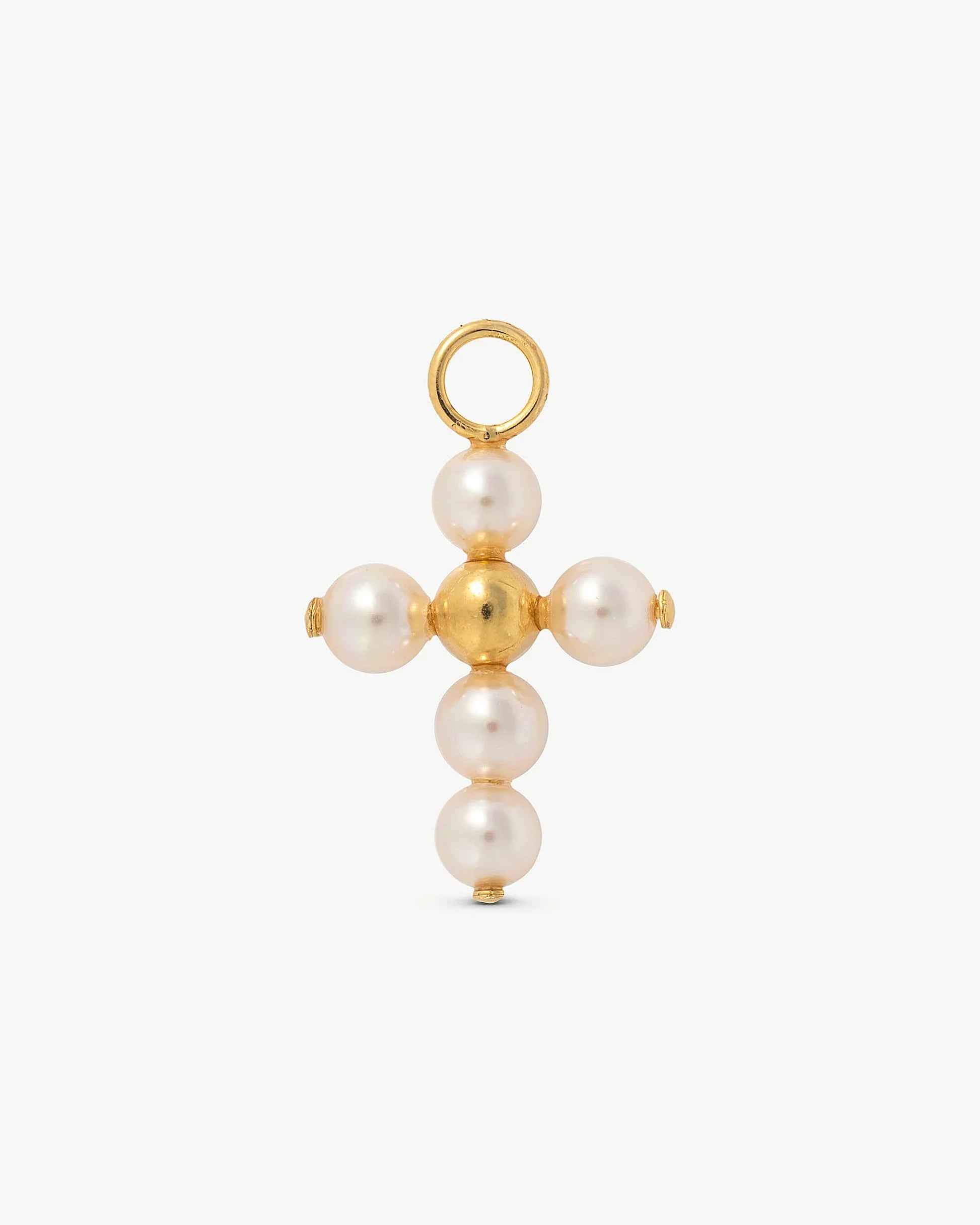 Rasa - Crosses auksinis vėrinys su 4mm perlais