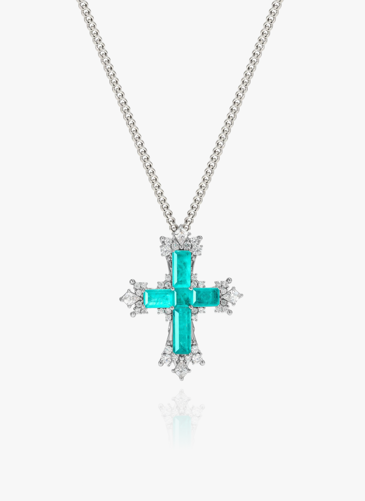 Antanina - Mini Paraiba kryžiaus vėrinys