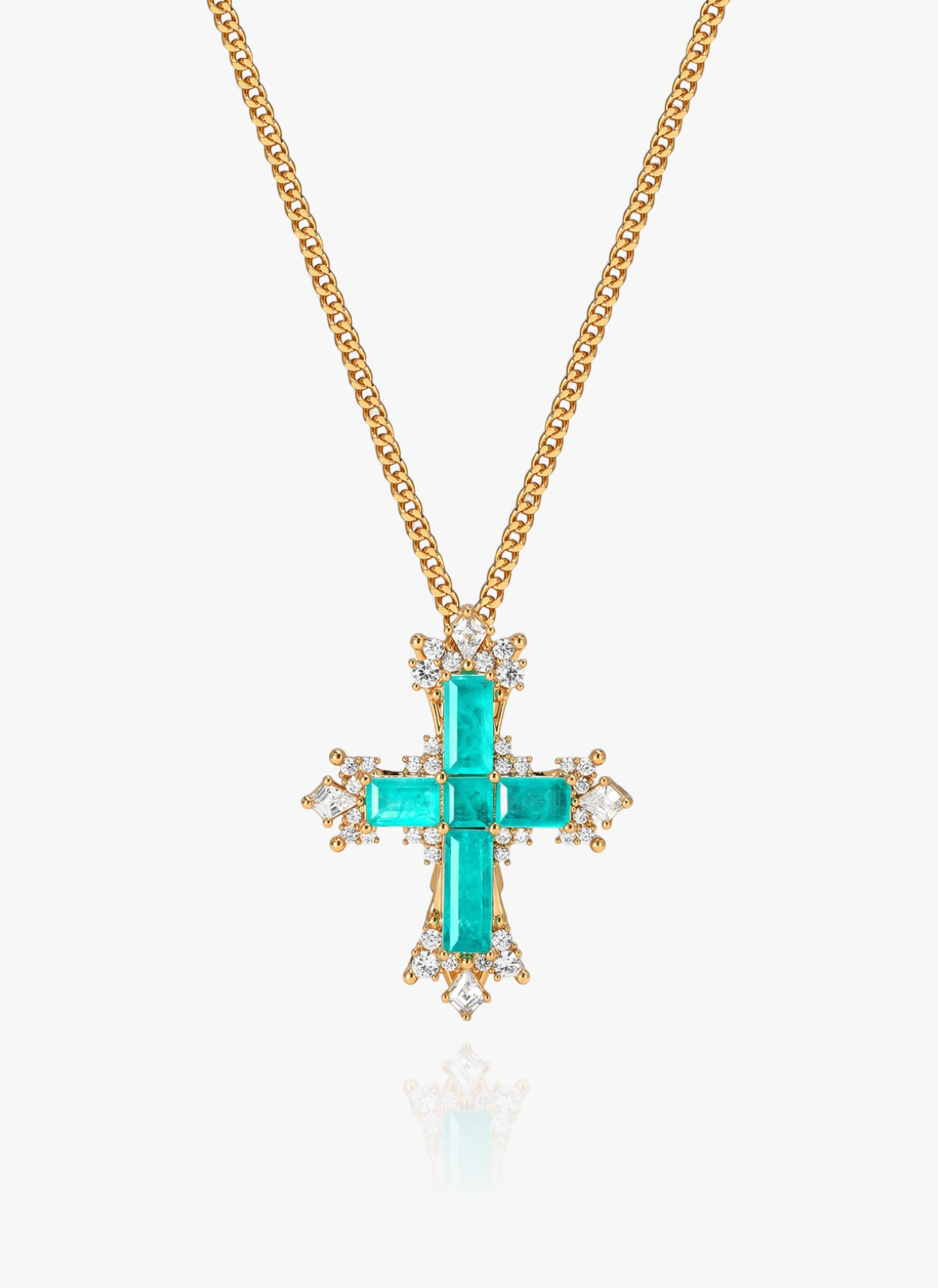 Antanina - Mini Paraiba kryžiaus vėrinys