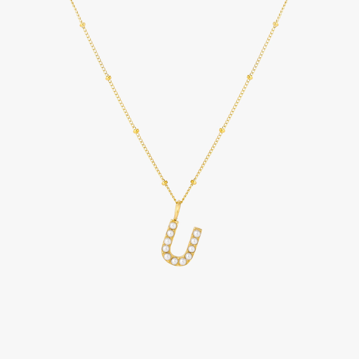 Pearl Initial Necklace