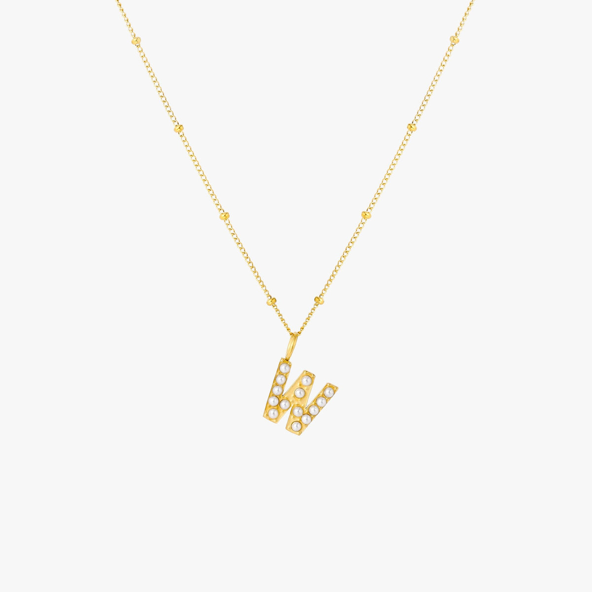 Pearl Initial Necklace