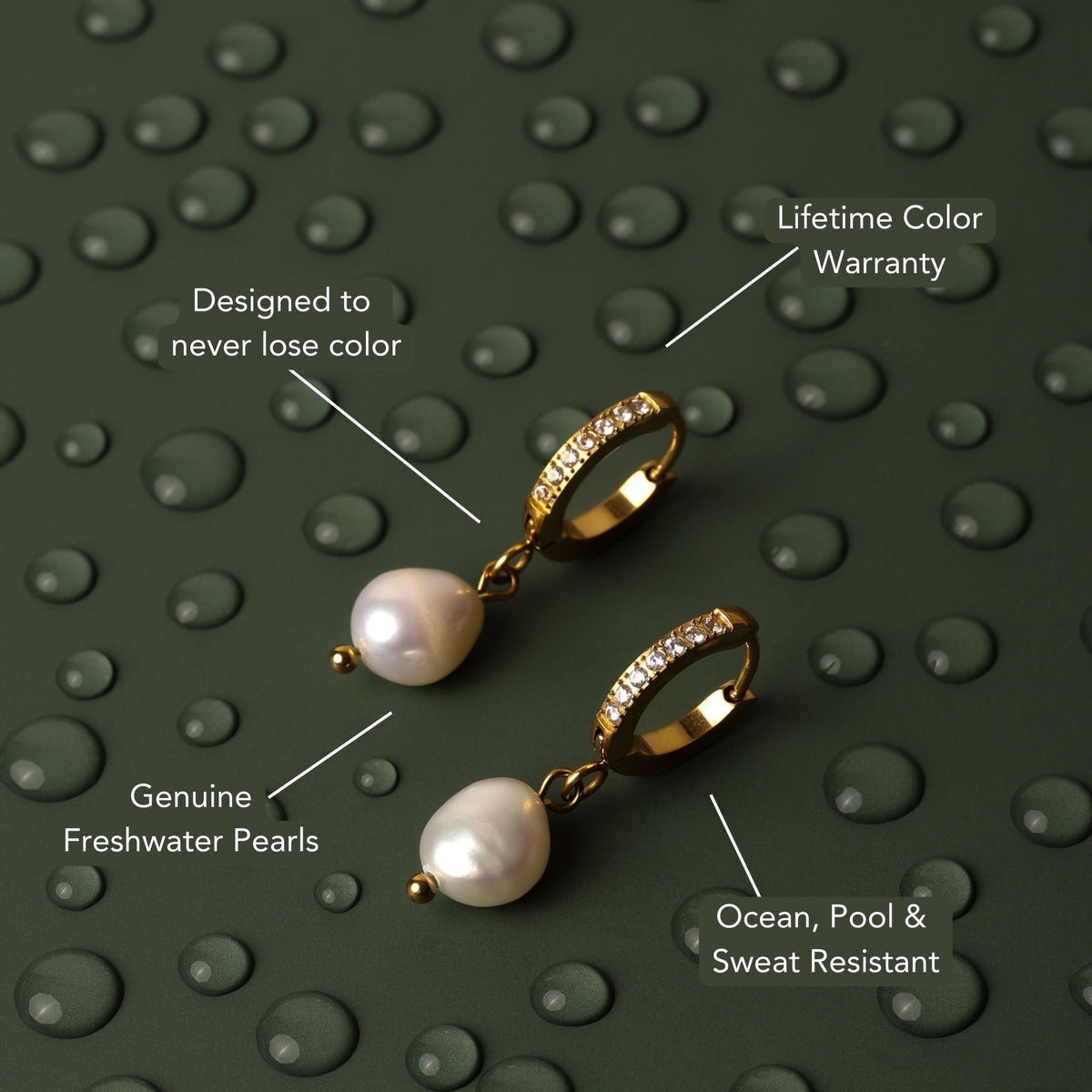 Freshwater Pearl Hoop Earrings