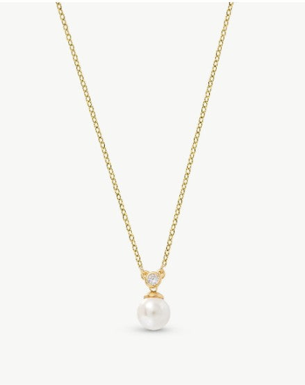 Miglė - Kuma auksinis vėrinys su 8mm perlu
