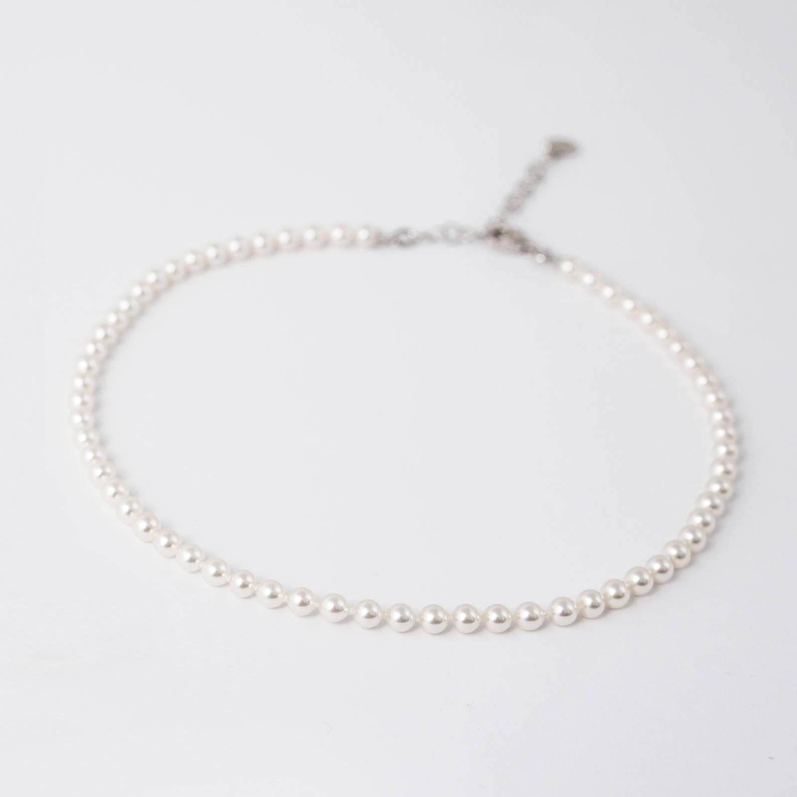 Kamilė - Ballet sidabrinis vėrinys su 4mm perlais