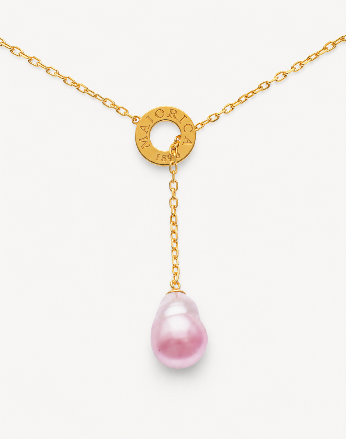 Giedrė - Luar auksinis vėrinys su 12mm perlu