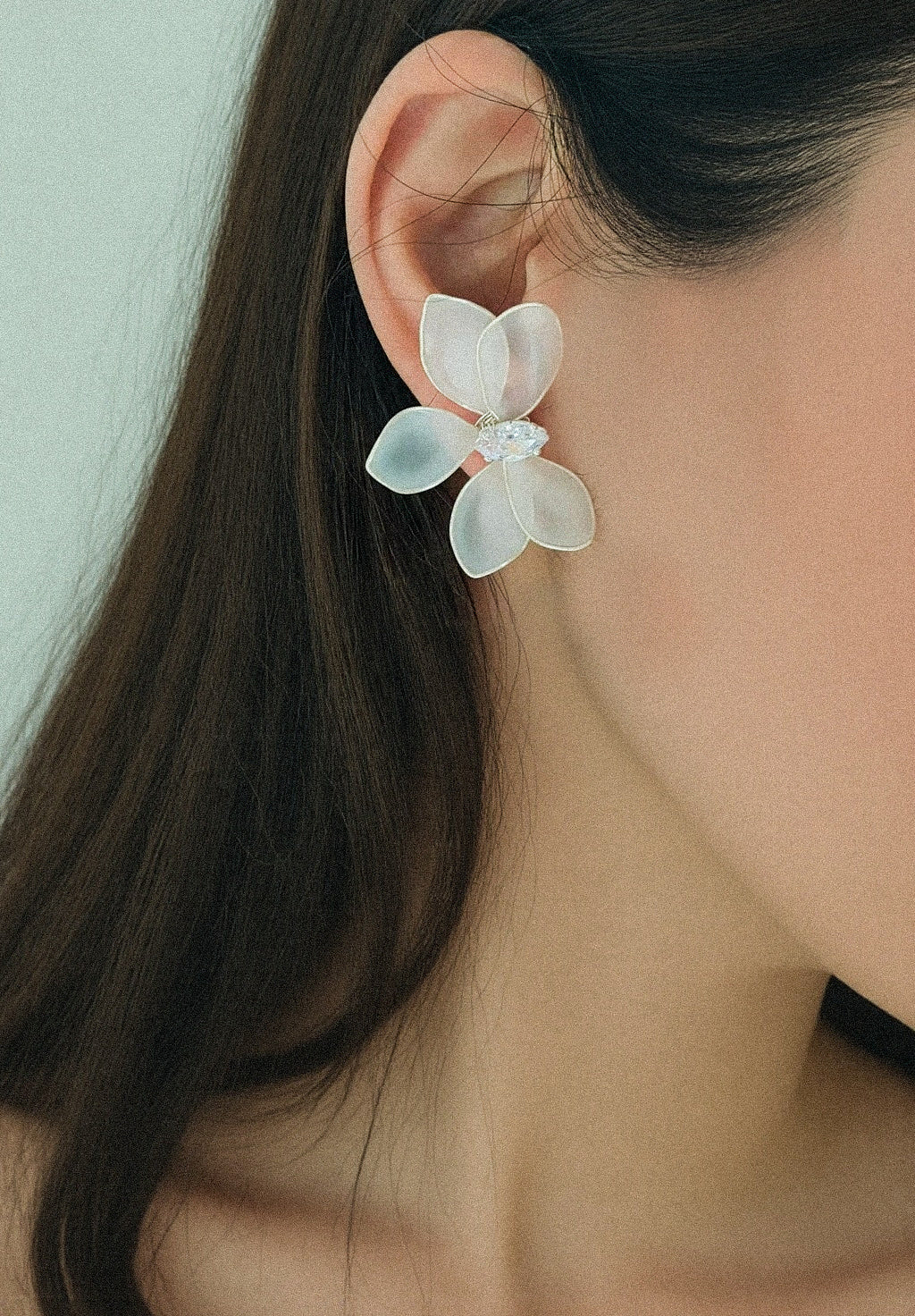 Lija - Plūduriuojančios orchidėjos auskarai