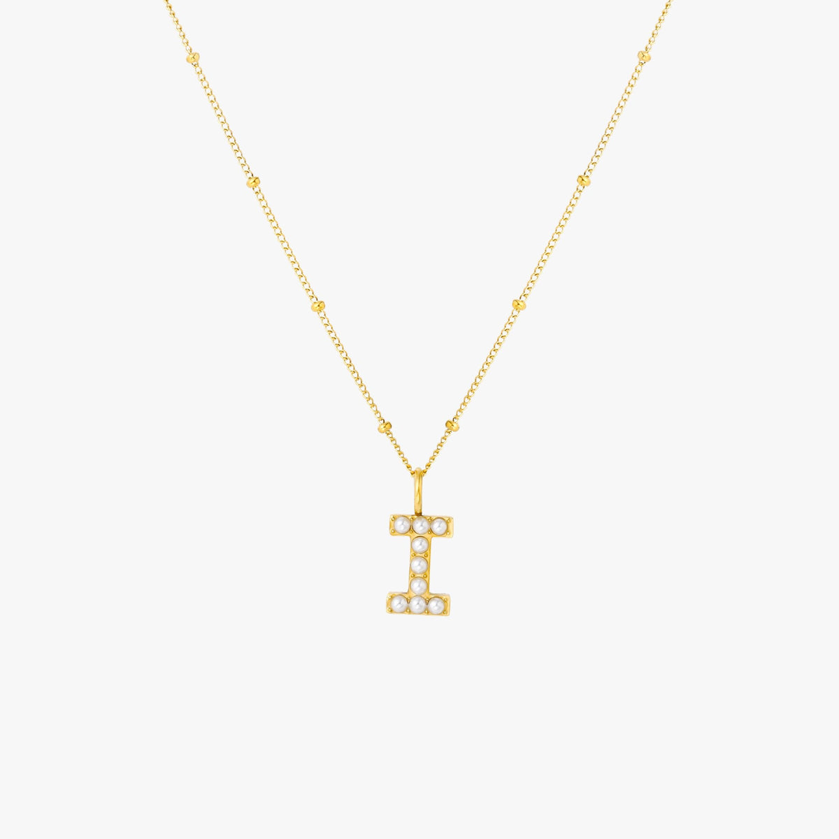 Pearl Initial Necklace