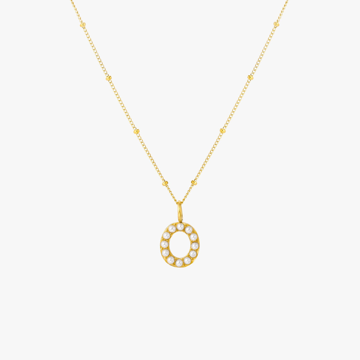 Pearl Initial Necklace