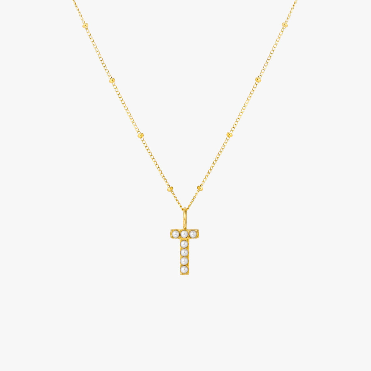 Pearl Initial Necklace
