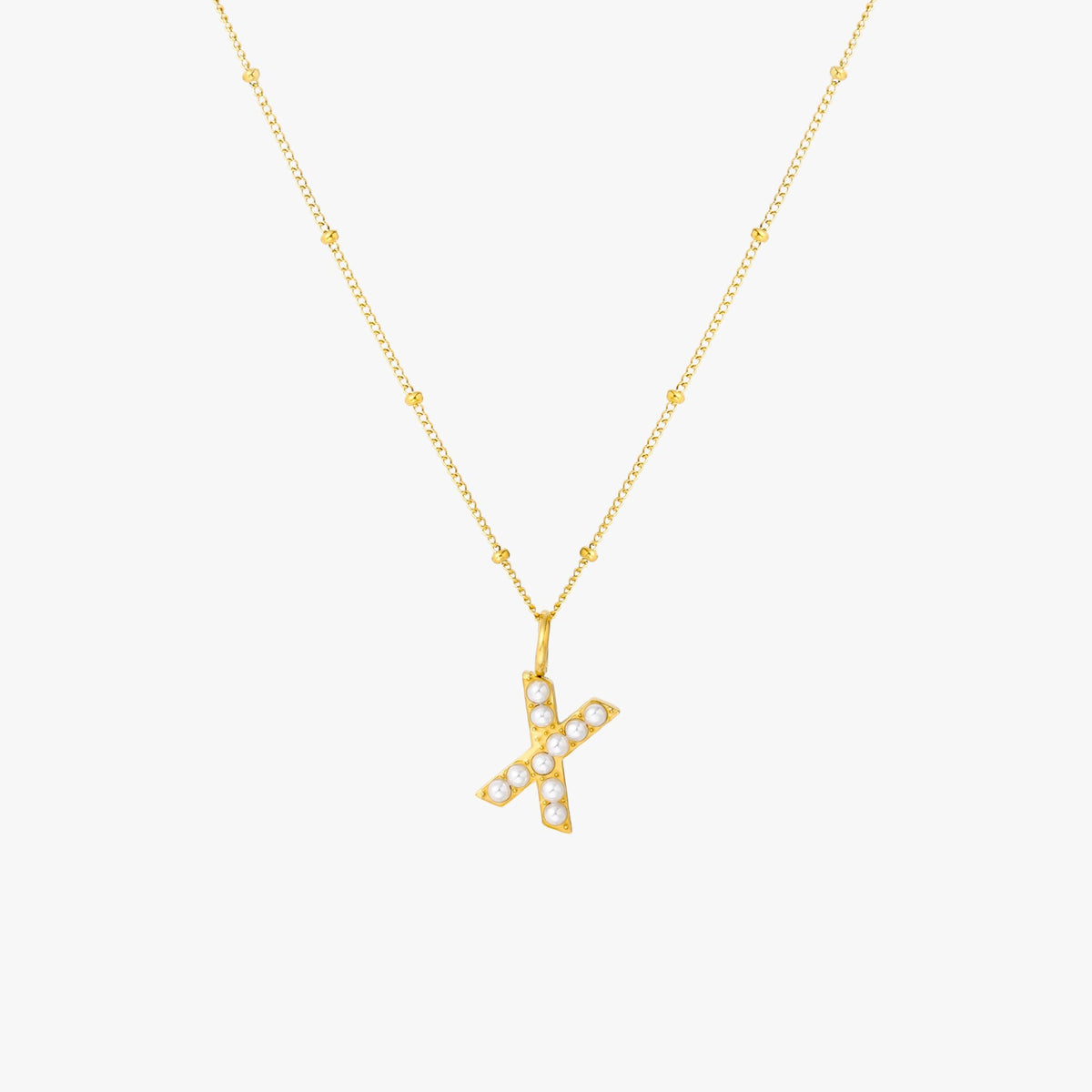Pearl Initial Necklace