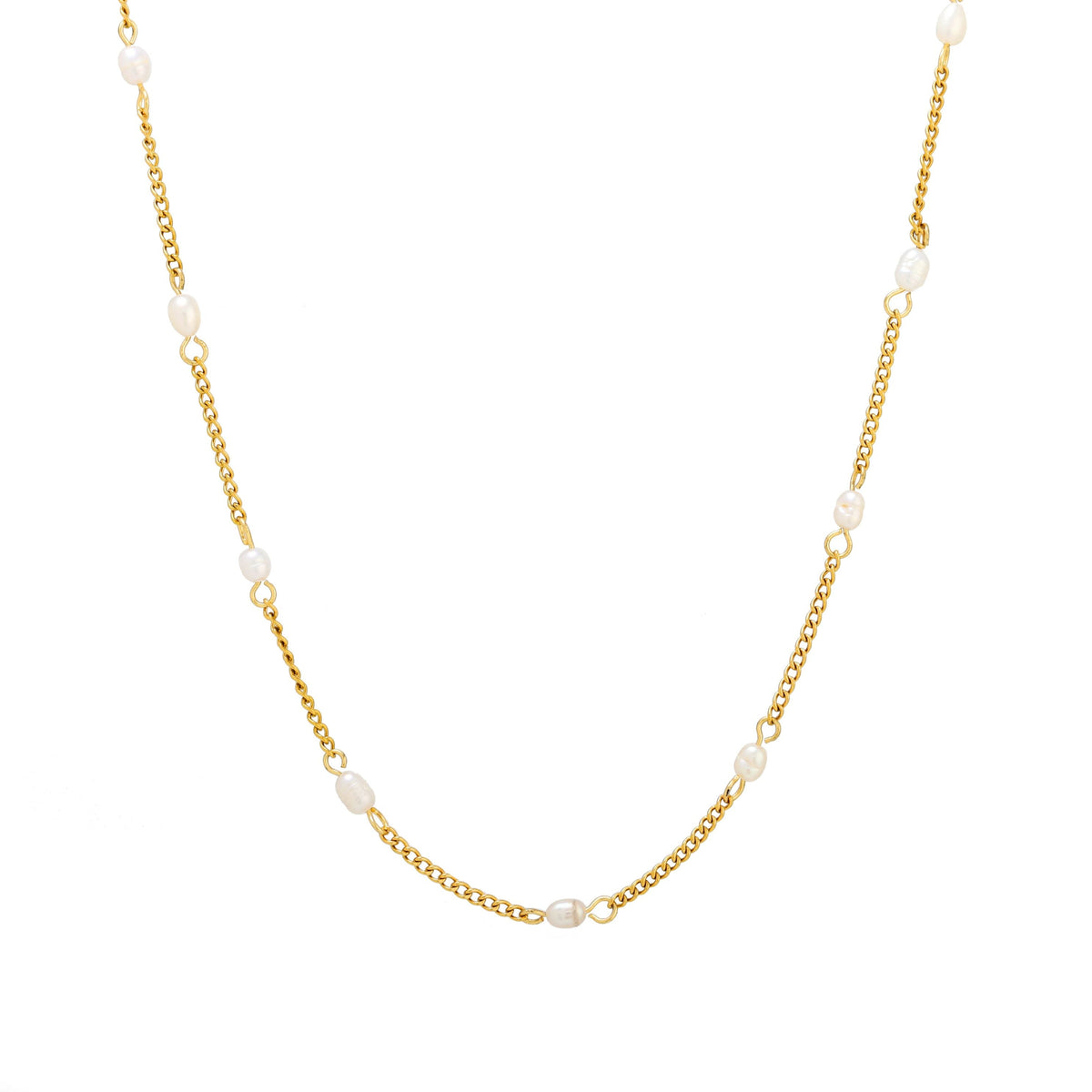 Dainty Gold Pearl Choker
